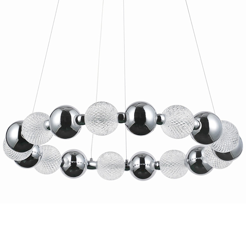 Светодиодная кольцевая люстра Crystal Globule Chrome Chandelier Хром Прозрачный Светодиодная кольцевая люстра Crystal Globule Chrome Chandelier Хром Прозрачный в Кирове | Loft Concept