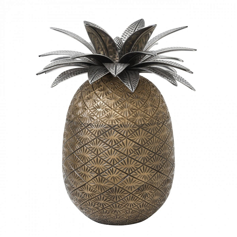 Шкатулка Eichholtz Box Pineapple Латунь Античная полированная Серебряный Шкатулка Eichholtz Box Pineapple Латунь Античная полированная Серебряный в Кирове | Loft Concept