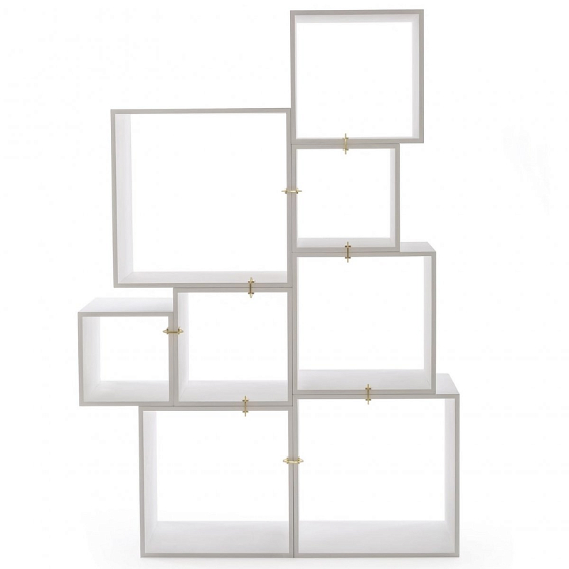 Стеллаж Seletti Assemblage White Белый Золотой в Кирове | Loft Concept 