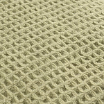 Плед из шерсти зеленого цвета с бахромой Waffle Comfort варинант исполнения - 2 | Loft Concept в Кирове