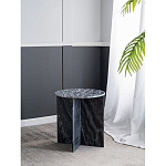 Столик кофейный с столешницей из черного мрамора Compact Black Marble Table варинант исполнения - 6 | Loft Concept в Кирове
