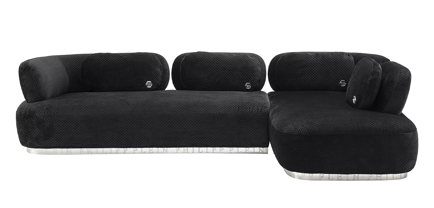 Диван Philipp Plein Sofa Signature Lounge Чёрный Диван Philipp Plein Sofa Signature Lounge Чёрный - Loft-Concept в Кирове