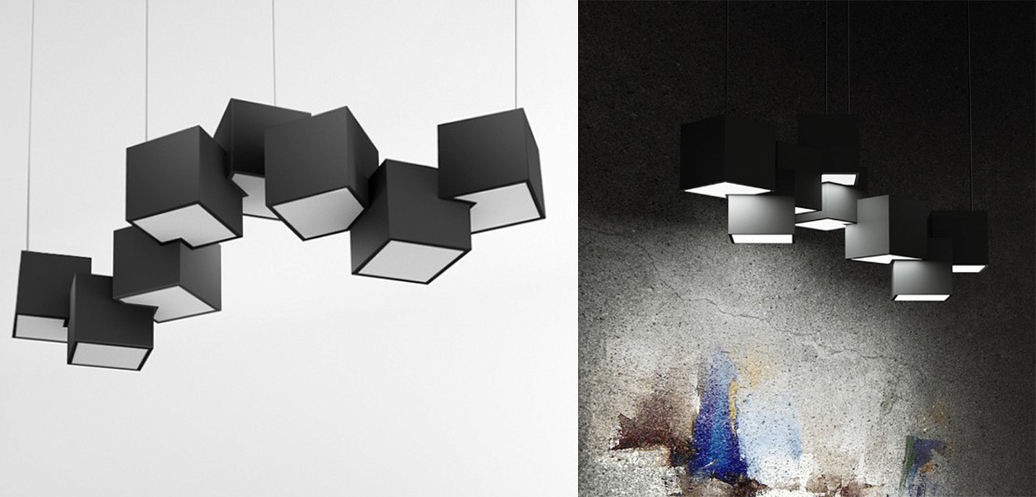 Дизайнерский светодиодный светильник Черный Eight Squares Lamp Дизайнерский светодиодный светильник Черный Eight Squares Lamp - Loft-Concept в Кирове