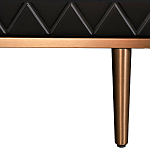 Комод черный округлой формы с рельефным фасадом Black Cut варинант исполнения - 7 | Loft Concept в Кирове