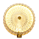 Бра с плафоном из рельефного стекла Peony Glass Bronze  варинант исполнения - 1 | Loft Concept в Кирове