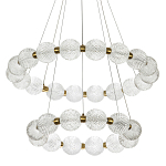 Светодиодная двухъярусная кольцевая люстра Crystal Globule Chandelier варинант исполнения - 1 | Loft Concept в Кирове