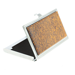 Визитница карманная металлическая с накладкой из натурального камня Яшма Stone Business Card Holders варинант исполнения - 2 | Loft Concept в Кирове