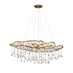 Люстра подвесная золотого цвета с металлическим сетчатым основанием и стеклянными каплевидными подвесками Hinkley варинант исполнения - 7 | Loft Concept в Кирове