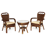 Комплект террасный из ротанга Eloise коричневый варинант исполнения - 1 | Loft Concept в Кирове