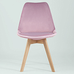 Стул с мягким велюровым сиденьем Arvika Pink варинант исполнения - 3 | Loft Concept в Кирове