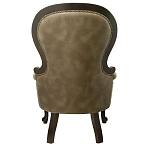 Кресло кожаное с мягкими подлокотниками на 4-х деревянных ножках Evelyn Classical Armchair варинант исполнения - 2 | Loft Concept в Кирове