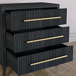 Комод Primo с 3 выдвижными ящиками Черный дуб варинант исполнения - 6 | Loft Concept в Кирове