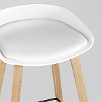 Барный стул на ножках из натурального дерева Boras White варинант исполнения - 7 | Loft Concept в Кирове