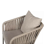 Стул серо-бежевый с декоративным плетением на спинке и подлокотниках Chair Weave варинант исполнения - 8 | Loft Concept в Кирове