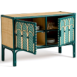 Комод для посуды из ротанга Felice Rattan Green варинант исполнения - 3 | Loft Concept в Кирове