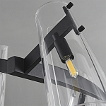 Люстра светодиодная с 8-ю прозрачными плафонами из акрила и стали Glass Cylinder Black варинант исполнения - 6 | Loft Concept в Кирове