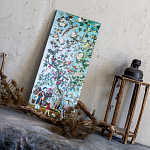 Постер на холсте в стиле шинуазри с изображением сада Chinoiserie Imperial Peach Garden Poster варинант исполнения - 2 | Loft Concept в Кирове