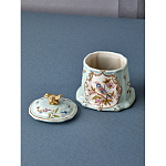 Шкатулка голубого цвета с рисунком и состаренным эффектом Eden Garden варинант исполнения - 6 | Loft Concept в Кирове