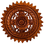 Панно из дерева круглое Flower Panel With Trees варинант исполнения - 1 | Loft Concept в Кирове