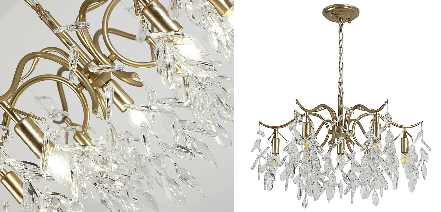 Люстра Hanging Crystal Leaves Chandelier 71 Люстра Hanging Crystal Leaves Chandelier 71 - Loft-Concept в Кирове