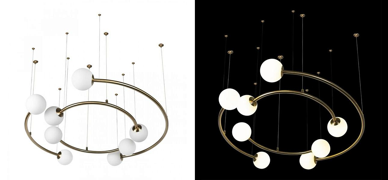 Дизайнерская Модульная Люстра PLANETARY two rings Gold 80 см Дизайнерская Модульная Люстра PLANETARY two rings Gold 80 см - Loft-Concept в Кирове