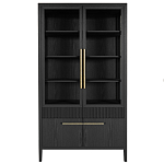 Витрина Primo со стеклянными фасадами и буфетом шпон Черный дуб варинант исполнения - 1 | Loft Concept в Кирове