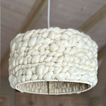 Вязаный шерстяной светильник Knitted wool lamp Cylinder варинант исполнения - 2 | Loft Concept в Кирове