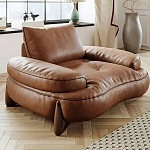 Кресло кожаное с деревянным каркасом Medieval Furniture варинант исполнения - 4 | Loft Concept в Кирове