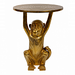 Столик с подстольем в виде обезьянки Bombay Gold варинант исполнения - 2 | Loft Concept в Кирове