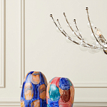 Люстра  с круглыми прозрачными шарами на серебряном каркасе Silver Stalk варинант исполнения - 3 | Loft Concept в Кирове