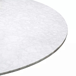 Круглый обеденный стол с белой мраморной столешницей White Tabletop on Black Base варинант исполнения - 6 | Loft Concept в Кирове