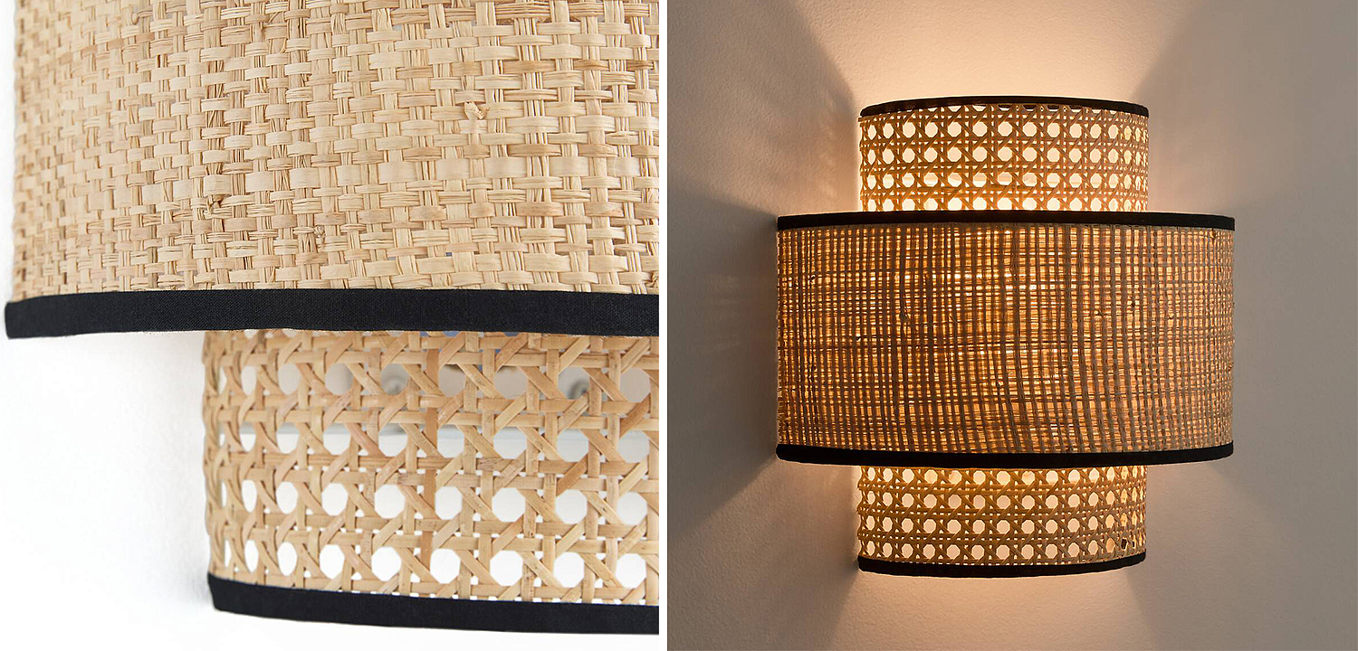Бра Ottar Wicker Double lampshade - Loft-Concept в Кирове