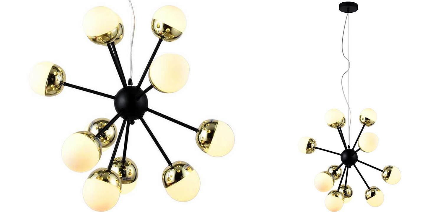 Люстра Sputnik White and Gold Globe Chandelier 12 Люстра Sputnik White and Gold Globe Chandelier 12 - Loft-Concept в Кирове