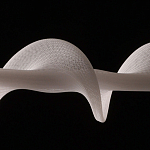 Люстра горизонтальная с волнистым белым плафоном Golden Swirl варинант исполнения - 7 | Loft Concept в Кирове