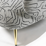 Кресло мягкое с принтом на золотистых ножках Onlooker варинант исполнения - 2 | Loft Concept в Кирове