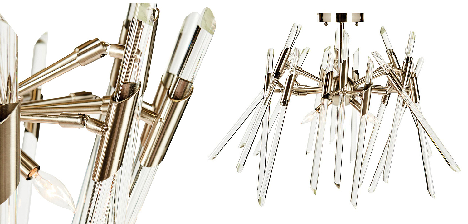 Потолочный светильник Ice Rods Chandelier nickel Потолочный светильник Ice Rods Chandelier nickel - Loft-Concept в Кирове