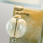 Бра со стеклянным шарообразным декором с пузырьками и бежевым абажуром Feiss варинант исполнения - 3 | Loft Concept в Кирове