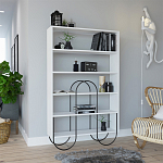Стеллаж прямой белый с 5-ю открытыми полками NORFOLK BOOKCASE WHITE варинант исполнения - 1 | Loft Concept в Кирове