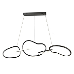 Люстра подвесная  5-ю асимметричными кольцами черного цвета Ring Horizontal варинант исполнения - 1 | Loft Concept в Кирове