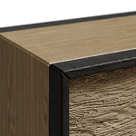 ТВ тумба 2 двери и 2 ящика с подсветкой на рельефном фасаде Warm Industrial варинант исполнения - 6 | Loft Concept в Кирове