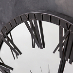 Часы настенные зеркальные с чёрным металлическим циферблатом Mirror Tower Clock варинант исполнения - 4 | Loft Concept в Кирове