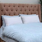 Постельное белье голубого цвета из перкаля с принтом 200х220 см Aurora Allure варинант исполнения - 6 | Loft Concept в Кирове