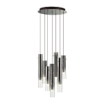Люстра каскадная с 7-ю цилиндрическими плафонами из стекла Luminous Cylinders варинант исполнения - 2 | Loft Concept в Кирове