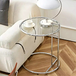 Дизайнерский журнальный стол круглый на стальном каркасе Fahek варинант исполнения - 2 | Loft Concept в Кирове