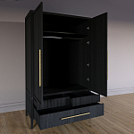 Шкаф платяной Primo с выдвижными ящиками шпон Светлый дуб варинант исполнения - 4 | Loft Concept в Кирове