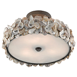 Потолочный светильник круглый с абажуром из устричных раковин Sea Ravens варинант исполнения - 3 | Loft Concept в Кирове