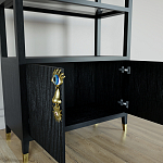 Стеллаж со стеклянными полками Elsa Dreams Black варинант исполнения - 2 | Loft Concept в Кирове