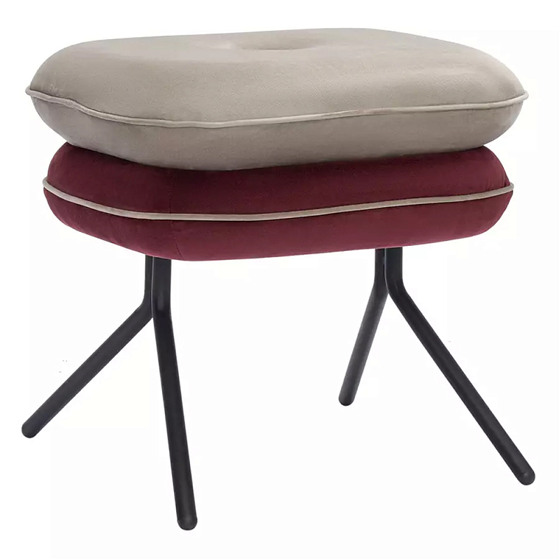 Пуф с мягкой обивкой из велюра Soft Velor Pouf Бежевый Мульти Пуф с мягкой обивкой из велюра Soft Velor Pouf Бежевый Мульти в Кирове | Loft Concept