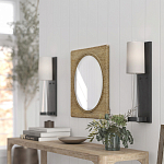 Бра на прозрачном штативе с тканевым абажуром в форме цилиндра Conciseness варинант исполнения - 5 | Loft Concept в Кирове