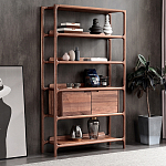 Стеллаж в гостиную для книг Moon Walnut Furniture варинант исполнения - 4 | Loft Concept в Кирове